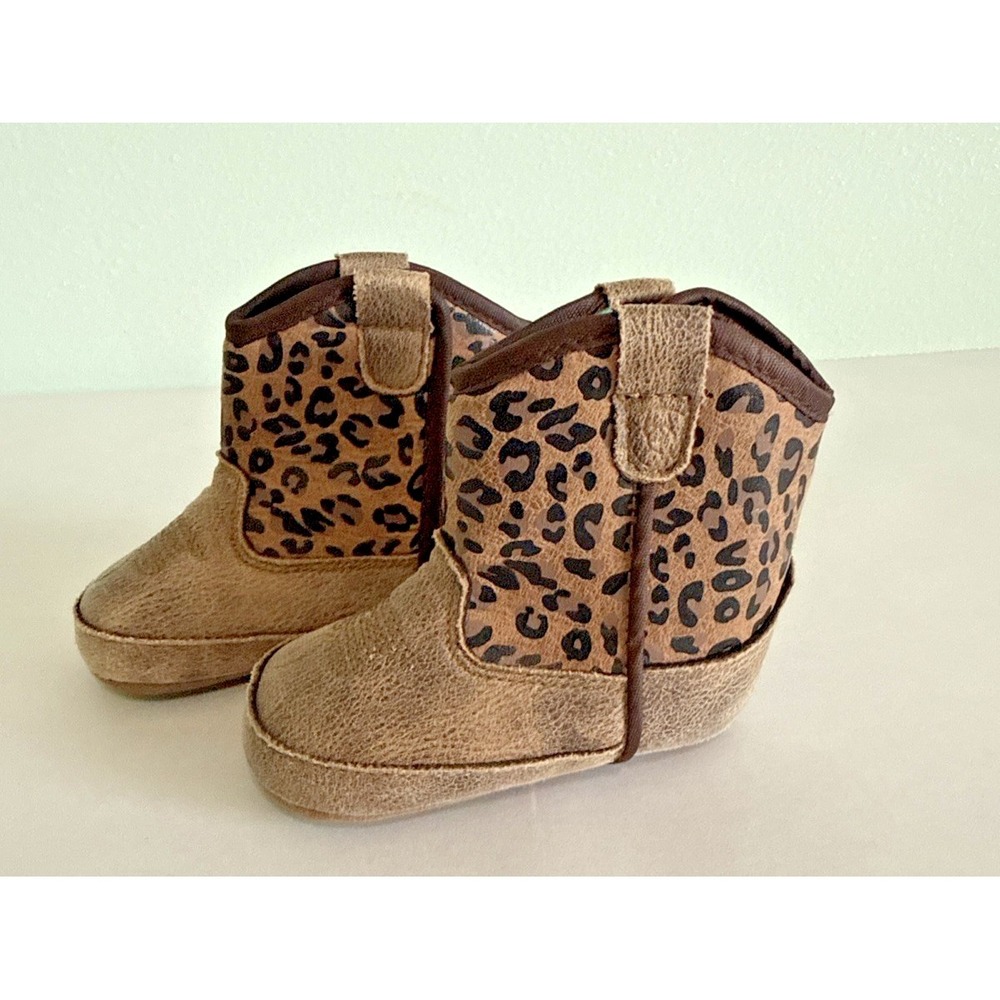 Ariat Cowgirl Boots "Cheetah" Girls' Baby Toddler 4"‎ Footbed @ Size 3 Infant